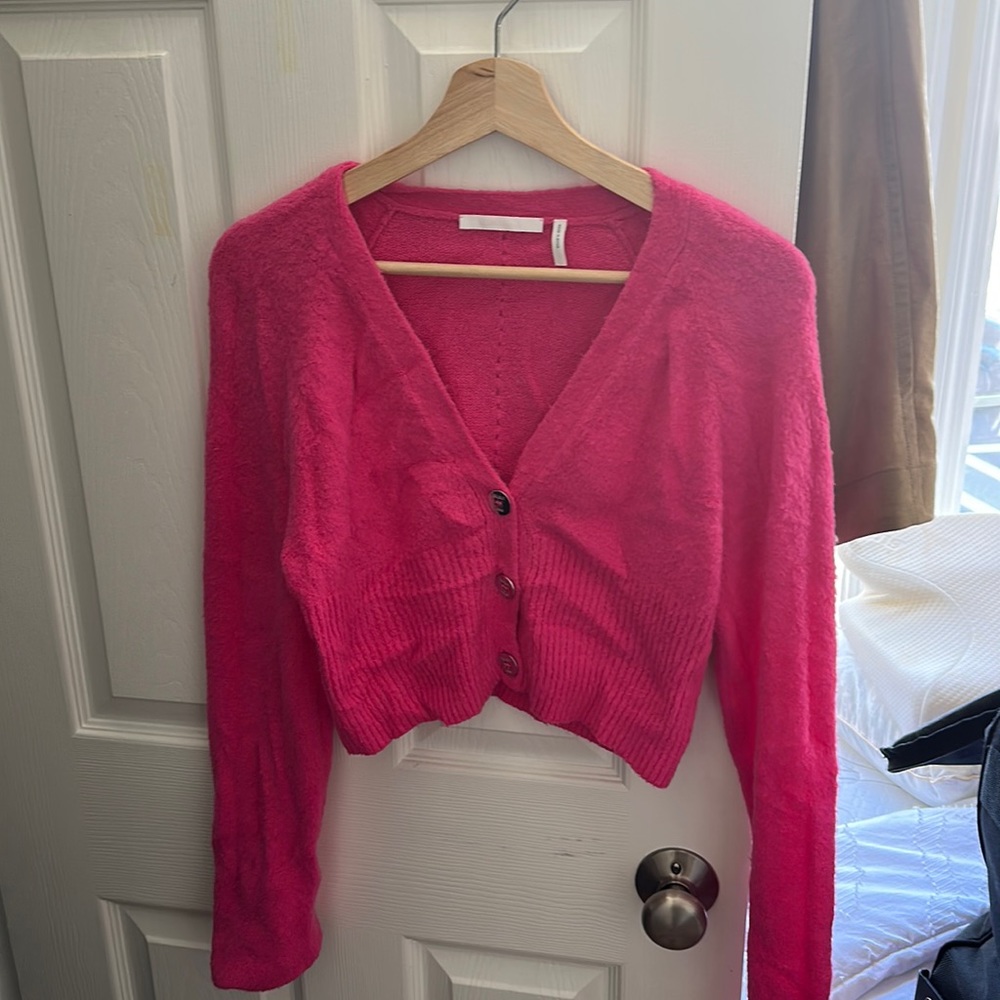 Helmut Lang pink cropped sweater